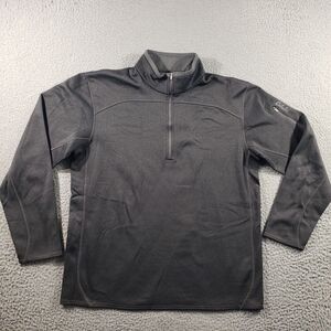 Cabela's Sweatshirt Men's Medium Black 1/4 Zip Pullover Stretch Long Sleeve